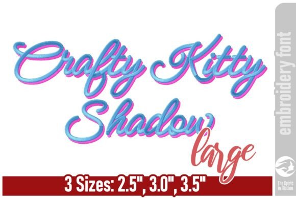 Crafty Kitty Shadow Embroidery Font - L Review