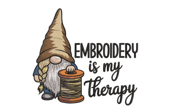 Embroidery is My Therapy Gnome Review