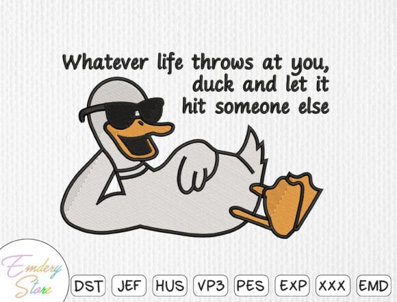 Funny Duck Quote Embroidery Design Review