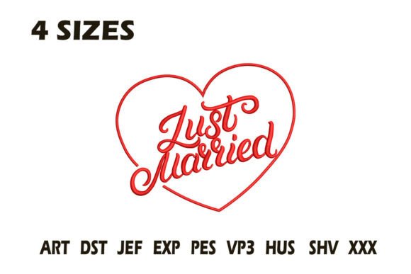 Just Married Heart Embroidery Review for Business Use