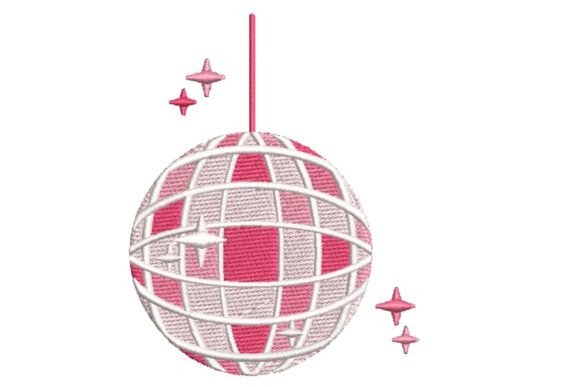 Pink Disco Ball with Sparkles Embroidery Design Review