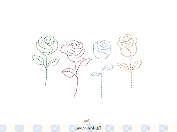 Roses Line-Art Embroidery Design Review