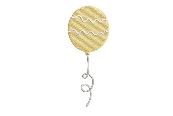 Whimsical Squiggle Balloon Embroidery Design